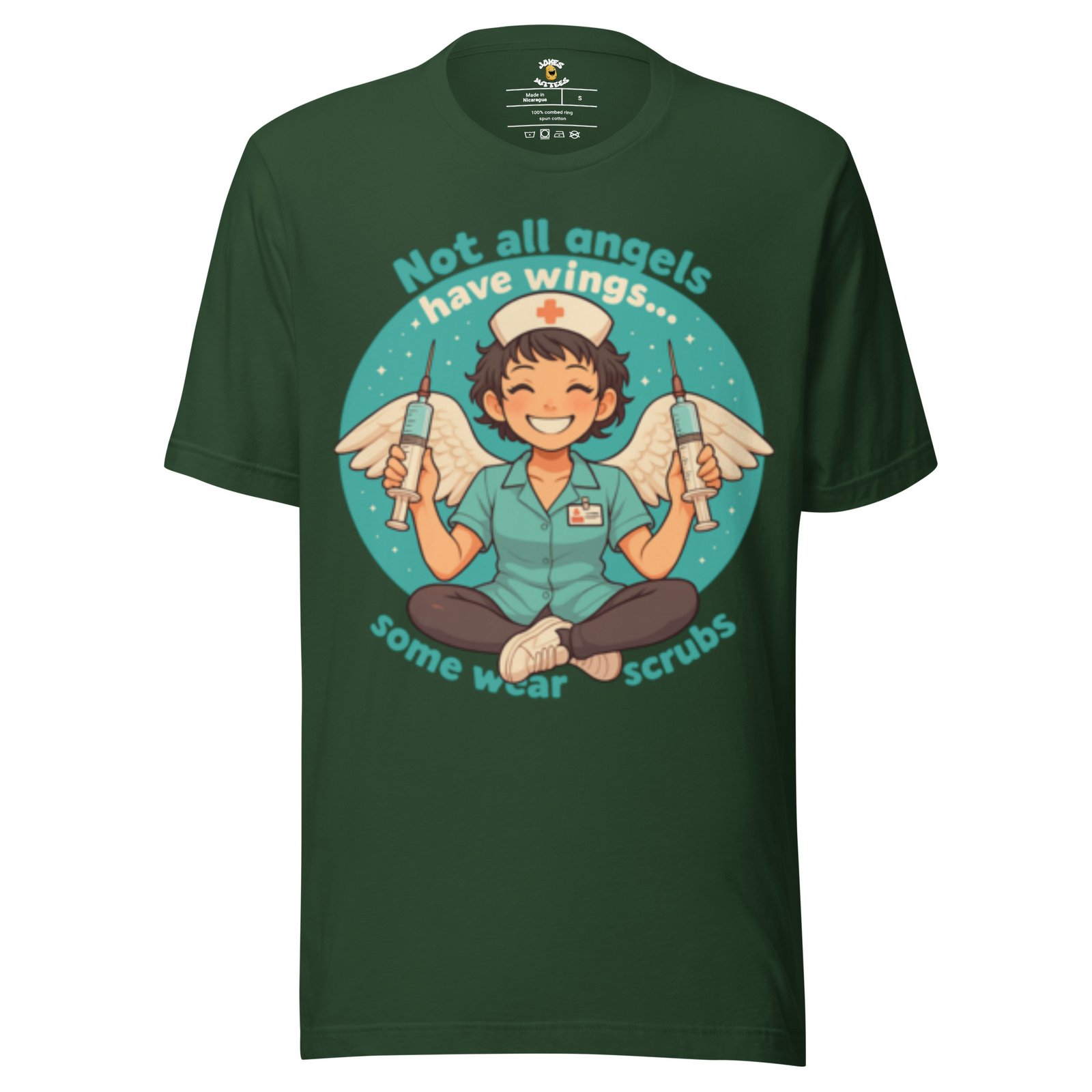 Nurse Tees - Angel wear scrubs T-Shirt - Image 2