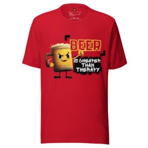 Beer Is Cheaper Than Therapy – Funny Chibi Beer T-Shirt