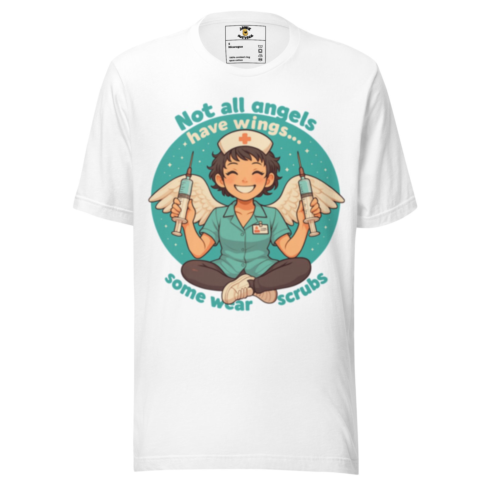 Nurse Tees - Angel wear scrubs T-Shirt - Image 4