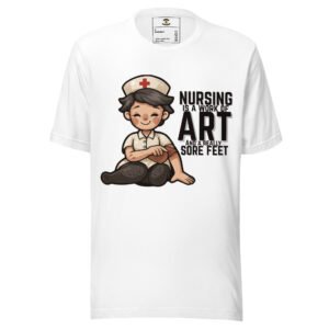 Nursing Is a Work of Art – Tired Feet Edition T-Shirt